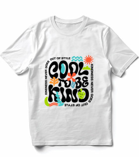 Camiseta Cool to be Kind DTF | Mensaje Positivo y Estilo Retro