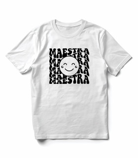 Camiseta "MAESTRA" Groovy Retro