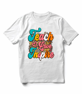 Camiseta "Teach Love Inspire" Animal Print