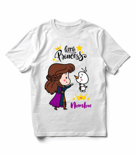 Camiseta Little Princess Muñeco Nieve Personalizada