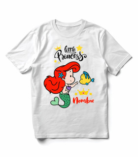 Camiseta Little Princess Sirenita Personalizada