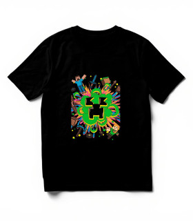 Camiseta Minecraft Creeper Explosion Negra
