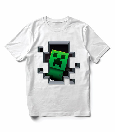 Camiseta Minecraft Creeper 3D