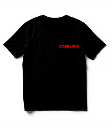 Camiseta Bombero Héroe Llamas Negra