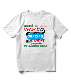 Camiseta Regalo Papá Gracias Por Tu Amor
