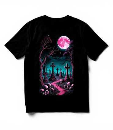 Camiseta Cementerio Neón Pink Moon
