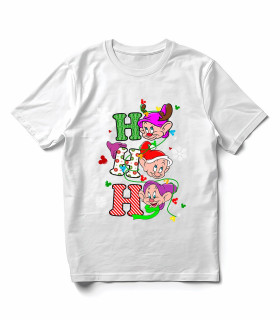 Camiseta HO HO HO Enanitos DTF: Cuento Navideño, Algodón Premium y Magia