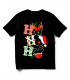 Camiseta Siluetas Ratón DTF: HO HO HO Navideño, Algodón Premium