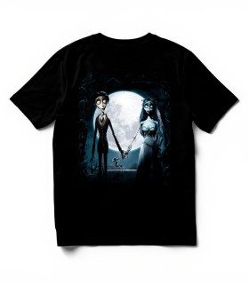 Camiseta Novia Cadáver DTF: Romance Gótico, Luna Llena y Algodón Premium