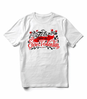 Camiseta San Valentín DTF: Lettering Romántico, Algodón Premium y Flores