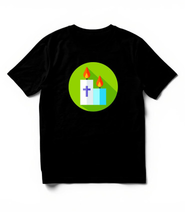 Camiseta Velas de Adviento DTF: Icono Cristiano Moderno