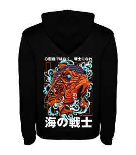 Sudadera Hombre DTF: Pez Koi Guerrero Japonés (Umi no Senshi), Armadura Samurai