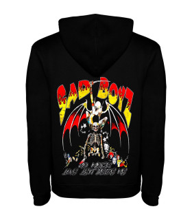 Sudadera DTF: SAD BOYZ, Demonio Esqueleto Alado, No Friends But Fiends, Hardcore