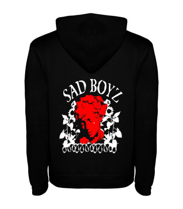 Sudadera DTF: SAD BOYZ Estatua Roja, Busto Clásico, Girasoles Góticos, Streetwear