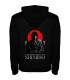 Sudadera DTF SHINJIRO: Samurái, Sol Rojo, Guerrero Japonés, Streetwear Dark
