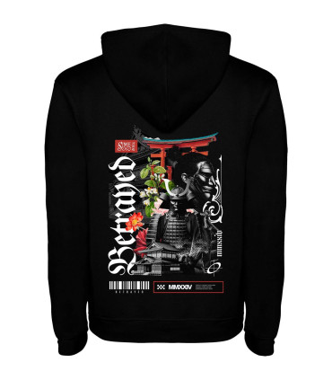Sudadera DTF BETRAYED: Samurái, Torii, Dark Art Japonés, Streetwear Gótico