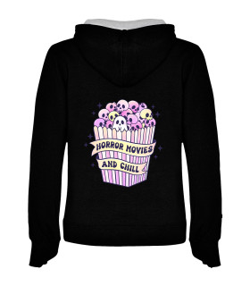 Sudadera "Horror Movies and Chill" DTF: Calaveras
