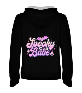 Sudadera "Spooky Babe" DTF: Murciélago, Calaveras, Estilo Gótico-Pastel
