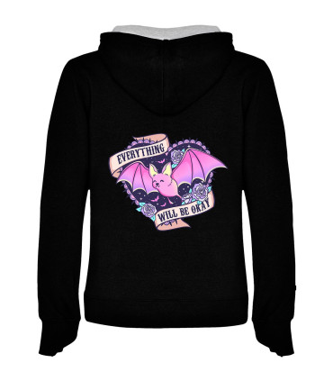 Sudadera Murciélago DTF: "Everything Will Be Okay"