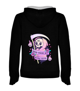 Sudadera Parca Cute DTF: "Dead Inside But Still Cute"