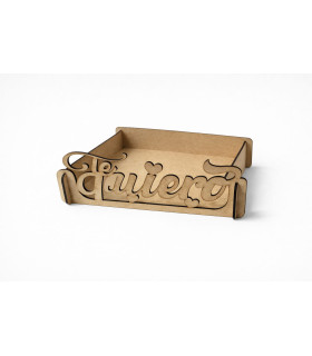 Bandeja “Te quiero” caligráfica de madera MDF grabada