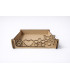 Bandeja “Love” de madera MDF con flores grabadas