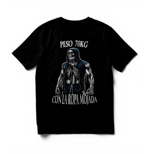 Camiseta Humor Fitness DTF | Calavera y Frase Viral de Gimnasio