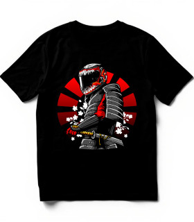 Camiseta Samurái Biker DTF | Diseño Japonés Casco y Katana