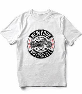 Camiseta Biker Vintage New York Motorcycle 1981 - Estilo Clásico