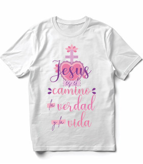 Camiseta Jesús DTF | Camino, Verdad y Vida | Corazón y Fe