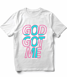 Camiseta God Got Me DTF | Mensaje Fe Juvenil y Estilo Neón Glow