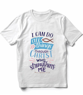 Camiseta Filipenses 4:13 DTF | Versículo Bíblico Fe y Fortaleza