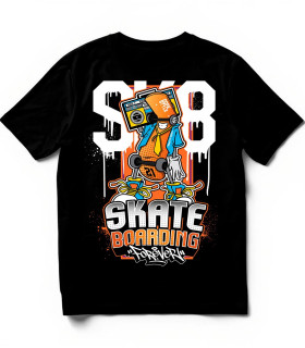 Camiseta Skateboard SK8 Forever DTF | Diseño Urbana y Graffiti